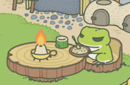 青蛙 吃饭 旅行青蛙 游戏 可爱