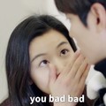 手指 美女 瞪眼睛 youbadbad