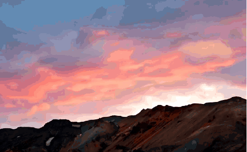 3分钟人生 冰岛 天空 山脉 粉色 风景