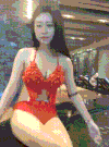 性感 女神 迷人 美女 红色内衣
