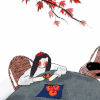 背景 文艺 清新 枫叶 唯美