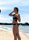 美女 气质 性感 海滩