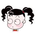 小淘女 流汗 吃惊 黑脸