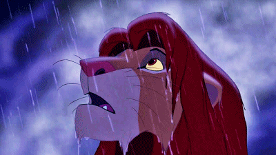 狮子王 美国 动画电影 辛巴 下雨 伤心 嘶吼 流泪