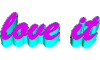 粉红色 蓝色 文本 易懂的 爱它 animatedtext 草书