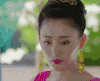 美女 惊讶 注视  长耳环