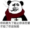 熊猫人 装逼 二货 你妈是为了阻止你谈恋爱才给了你这张脸