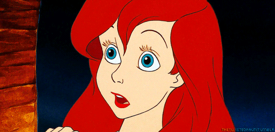 小美人鱼 迪斯尼动画 爱丽儿 海的女儿 可爱 红头发