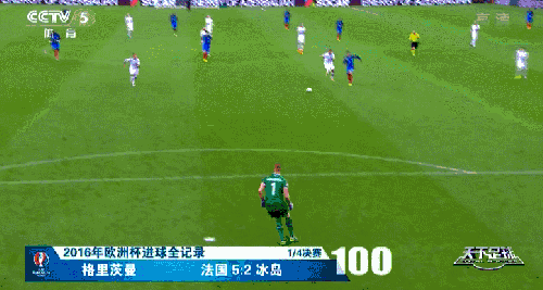 冰岛 挑射破门 格列兹曼 法国 法国欧洲杯108球全纪录 足球 单刀