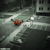 街道 玩偶 行驶 爆炸