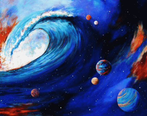 海浪 星球 银河系 画面 震撼 浪花