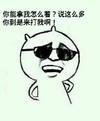 你能拿我怎么着？说了这么多你到是来打我啊,   墨镜   哈哈     掐腰    嘲笑
