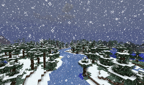 树林 河流 下雪 天空