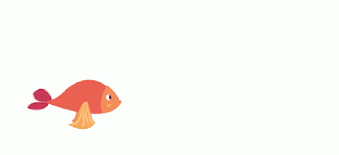 小鱼 游动 可爱 动画