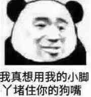 斗图 熊猫人 我真想用我的小脚丫堵住你的狗嘴