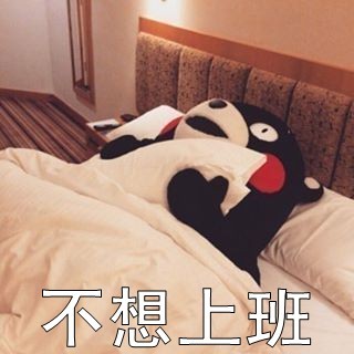 熊本熊 赖床 偷懒 不想上班