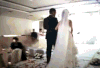 婚礼 新郎 新娘 搞怪
