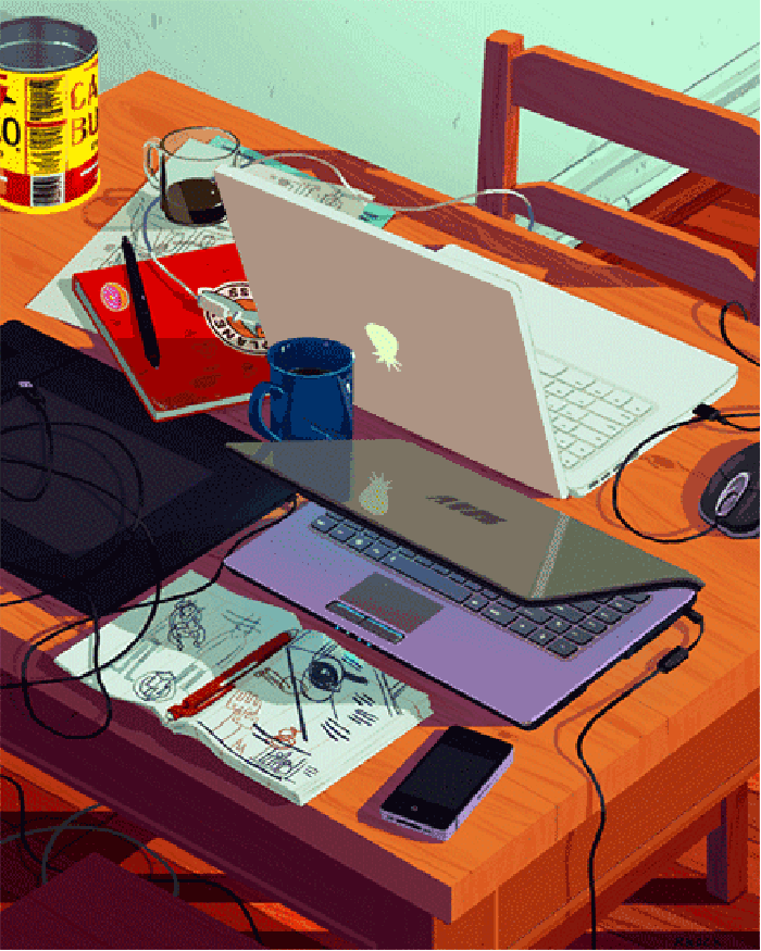 电脑 书桌 上班 手机