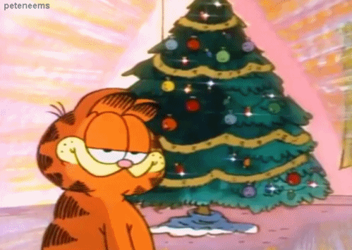 加菲猫 动画 圣诞树 闪烁 圣诞 节日 christmas