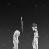 黑白 二次元 烟花 爱情