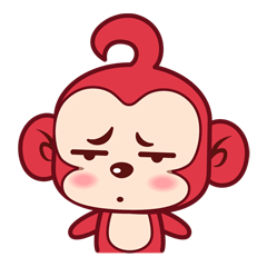 卡通 猴子 红色 揺头