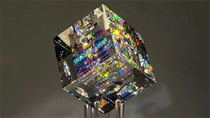 玻璃 艺术品 旋转 亮晶晶