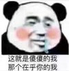 熊猫头 文字表情包 这就是傻傻的我那个在乎你的我 搞怪 逗 沙雕