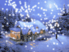 雪花 唯美 房屋 月夜 森林