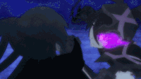 卡通人 打斗 黑夜