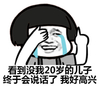 蘑菇头 流泪 难过 看到没我20苏岁的儿子终于会说话了