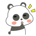 萌萌熊 呆萌 眨眼 疑问