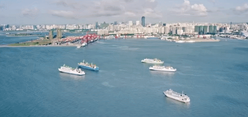 南海 沿海 海 海南 纪录片 航拍中国 船 海口市