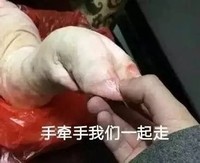 猪蹄 搞笑 雷人 斗图 手牵手我们一起走猪爪