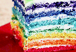 蛋糕 cake food 渐变 彩虹色 夹心 千层
