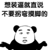 想装逼就直说不要拐弯抹角    熊猫人  搞笑  斗图  张开手臂