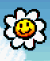 花朵 笑脸 黄色 白云