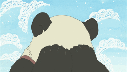 熊猫 动画 转头 开心 panda