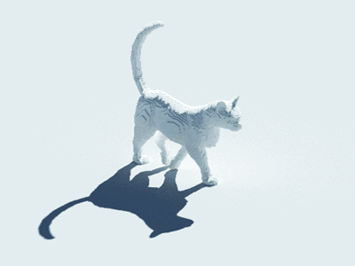 猫咪 走路 影子 创意