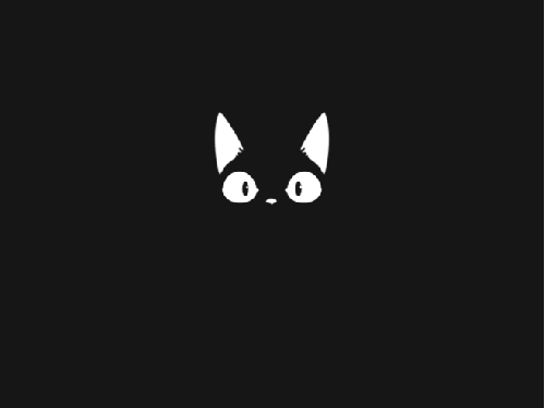 素材 黑猫 黑白 可爱