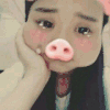 女孩 表情 小猪 哭泣