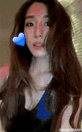 黄美英 女朋友 漂亮 飞吻
