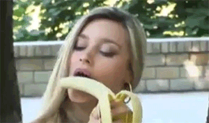 香蕉 舔  邪恶 诱人
