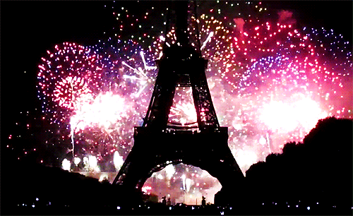巴黎铁塔 烟火 壮观 美景