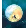月亮 骑车 唯美意境 星云