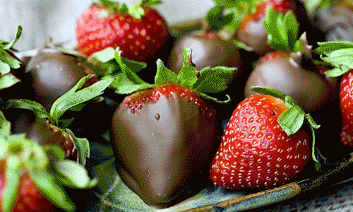巧克力 草莓 美味 红色