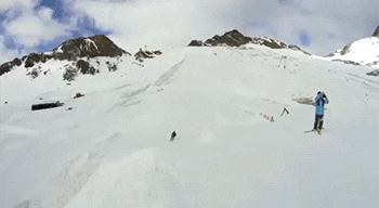 滑雪 牛人 跃人 炫酷 雪山 旋转