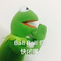 布偶青蛙 绿色 搞笑 可爱 斗图 Ball Ball你快闭嘴