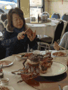 大妈 拍照 洒一身