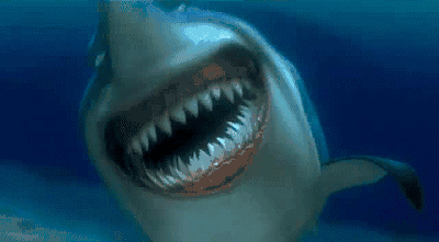 鲨鱼 呲牙 张嘴 开心