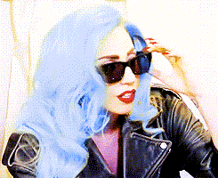 蓝色头发 美女 性感 潮流